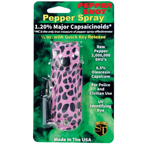 Pepper Shot Pepper Spray Soft Case Keychain - .5 oz (1.2% MC)